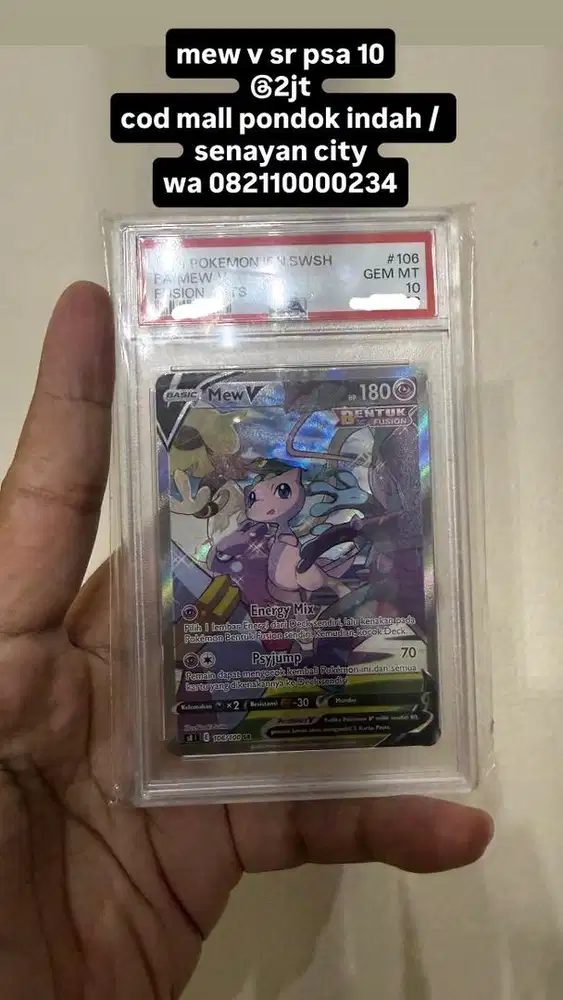 mew v sr psa 10 cod pim / senayan city