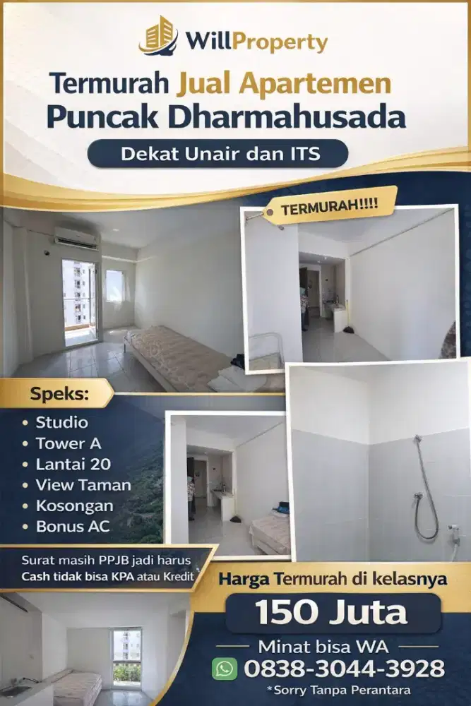 Puncak Dharmahusada Studio Kosongan dekat Merr,Unair,ITS,Kenjeran