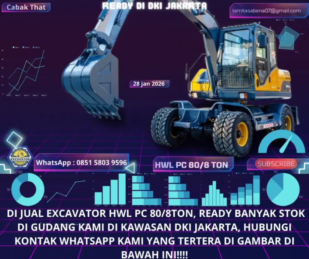 Excavator HWL pc 80/8ton
