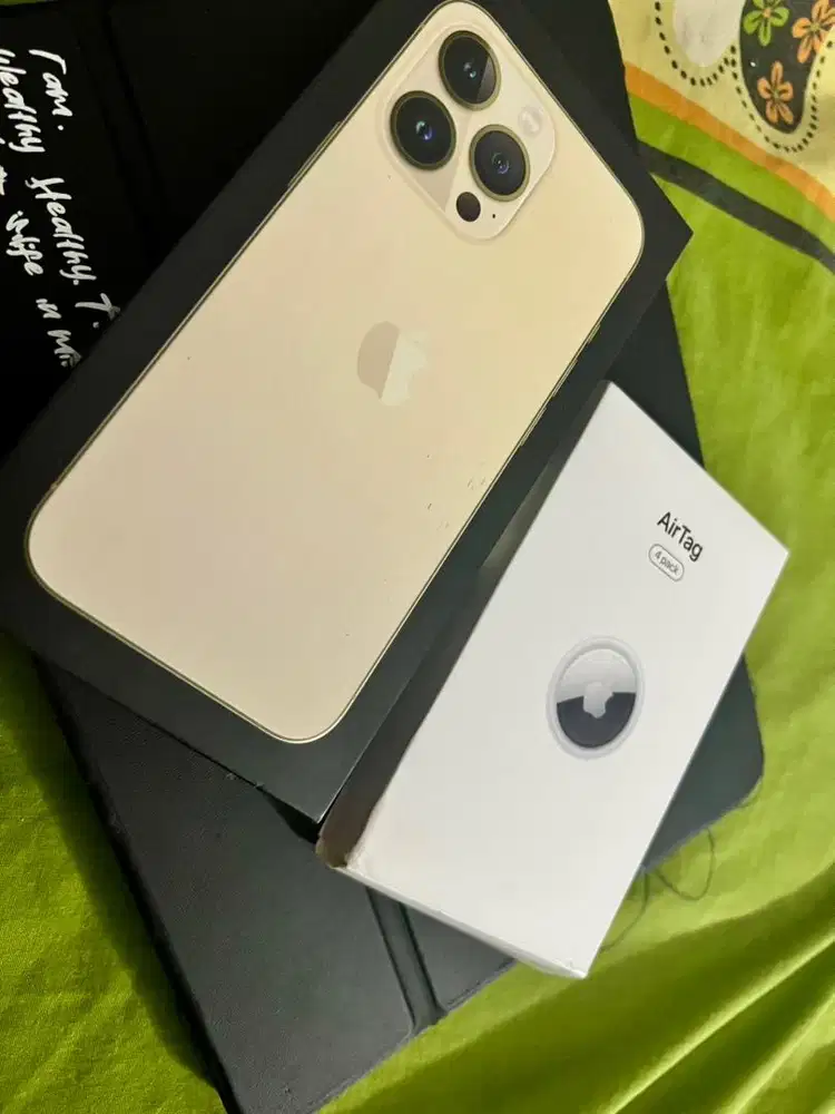 iPhone 13 Pro 128GB | Gold | Fullset Ori | Airtag | Mulus Terawat