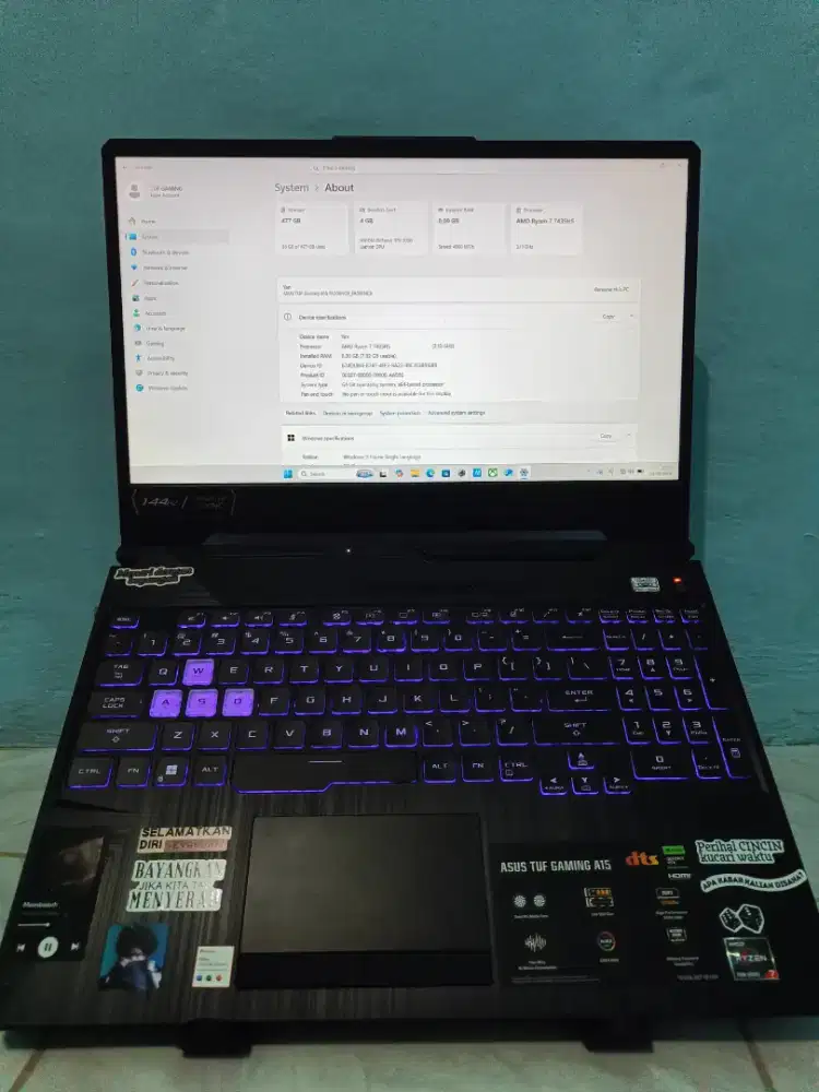 ASUS TUF GAMING 15 Laptop Gaming