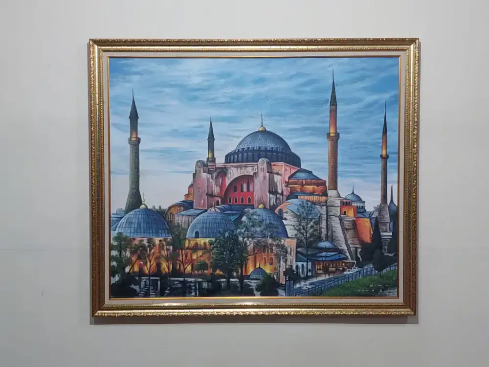 Dijual lukisan kaabah mekah 120x100 cm