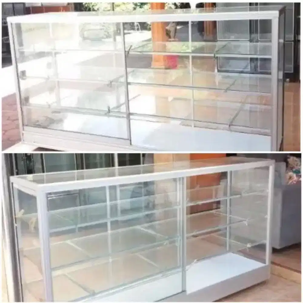 Etalase Toko Aluminium 200x50x100