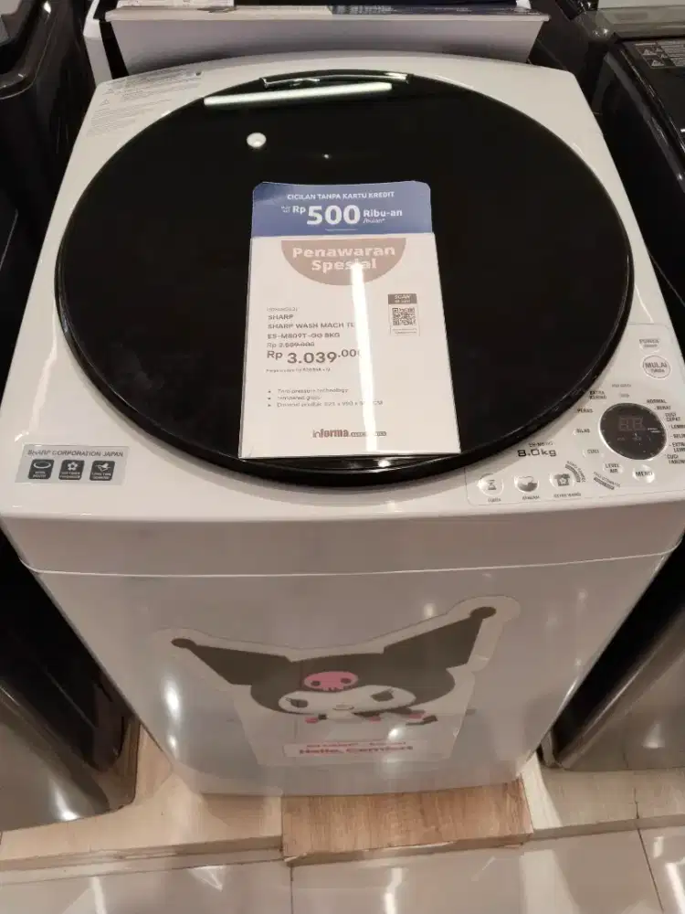 MESIN CUCI SHARP TOP LOAD 8KG