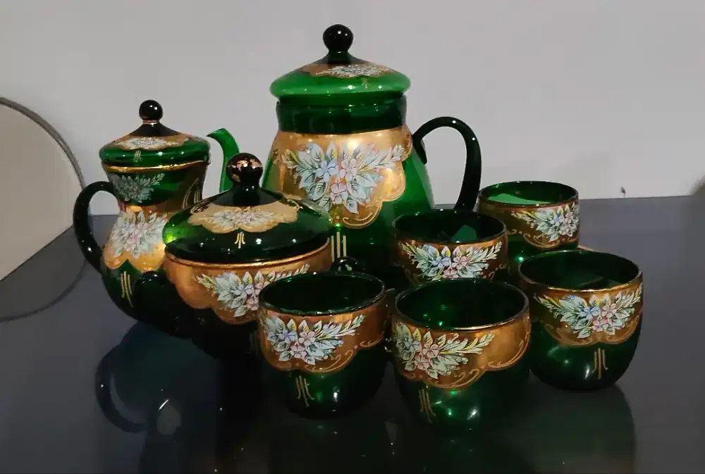 Bohemia Crystal Green Set Ori