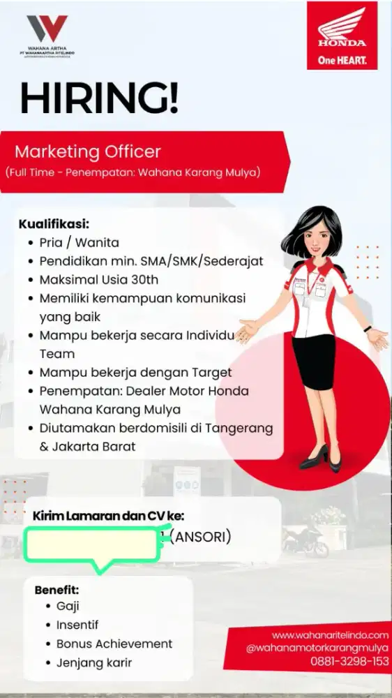 Lowongan kerja individu maupun team. Semangat kerja keras