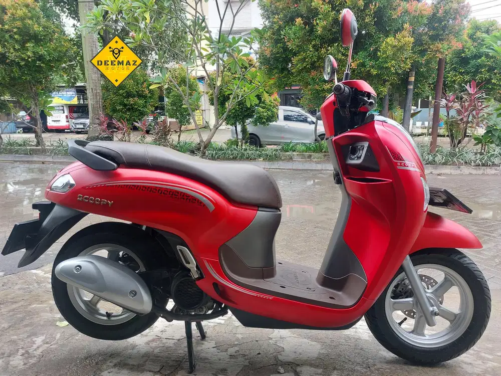 (DP 800 Rb)‼️ Honda New Scoopy Stylish Keyless Merah Mulus 2024