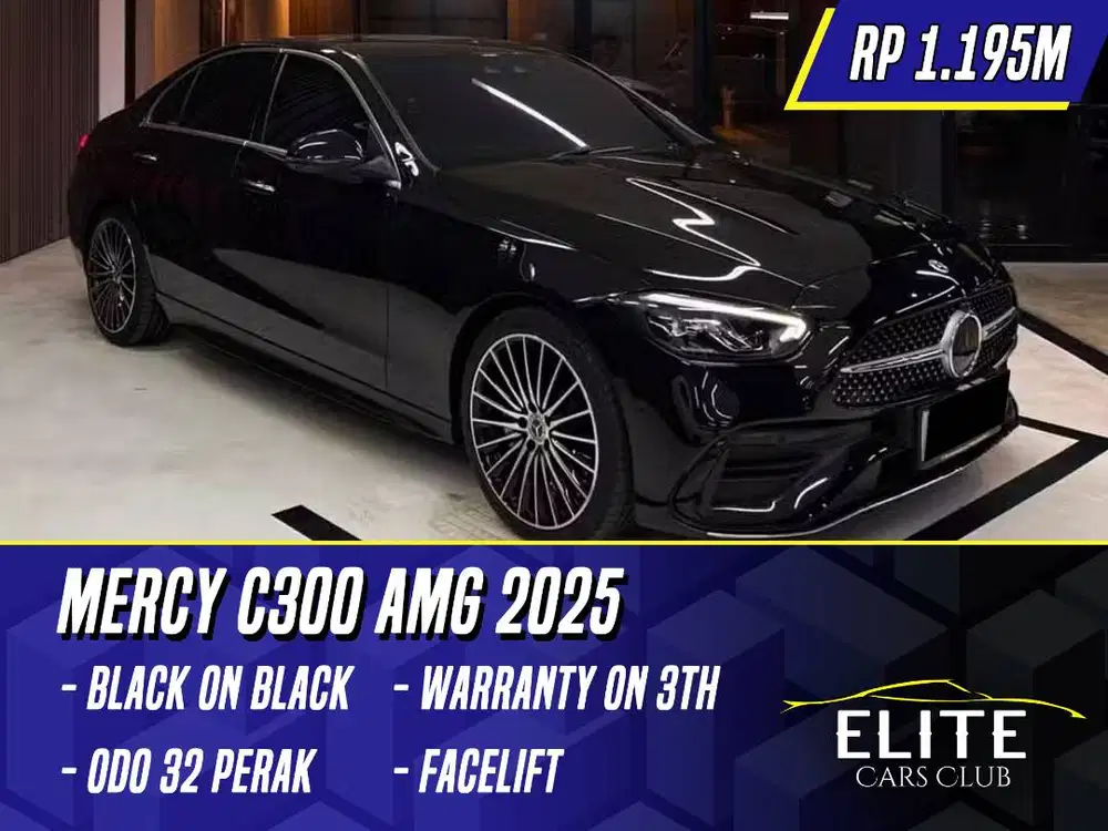Mercedes Benz C300 AMG 2025 Facelift Black Hitam Mercy C 300