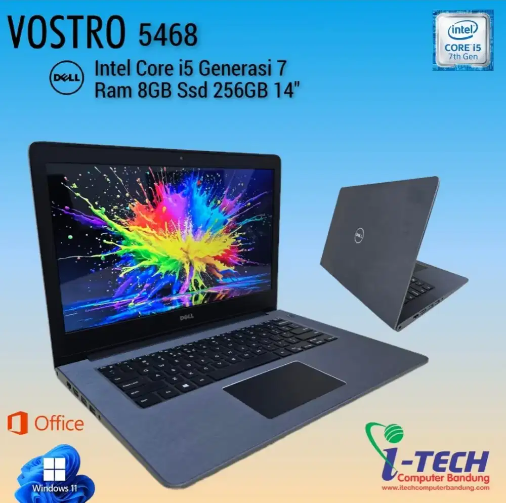 LAPTOP DELL VOSTRO 14-5468 CORE i5 Gen7 LAYAR 14INCH HD