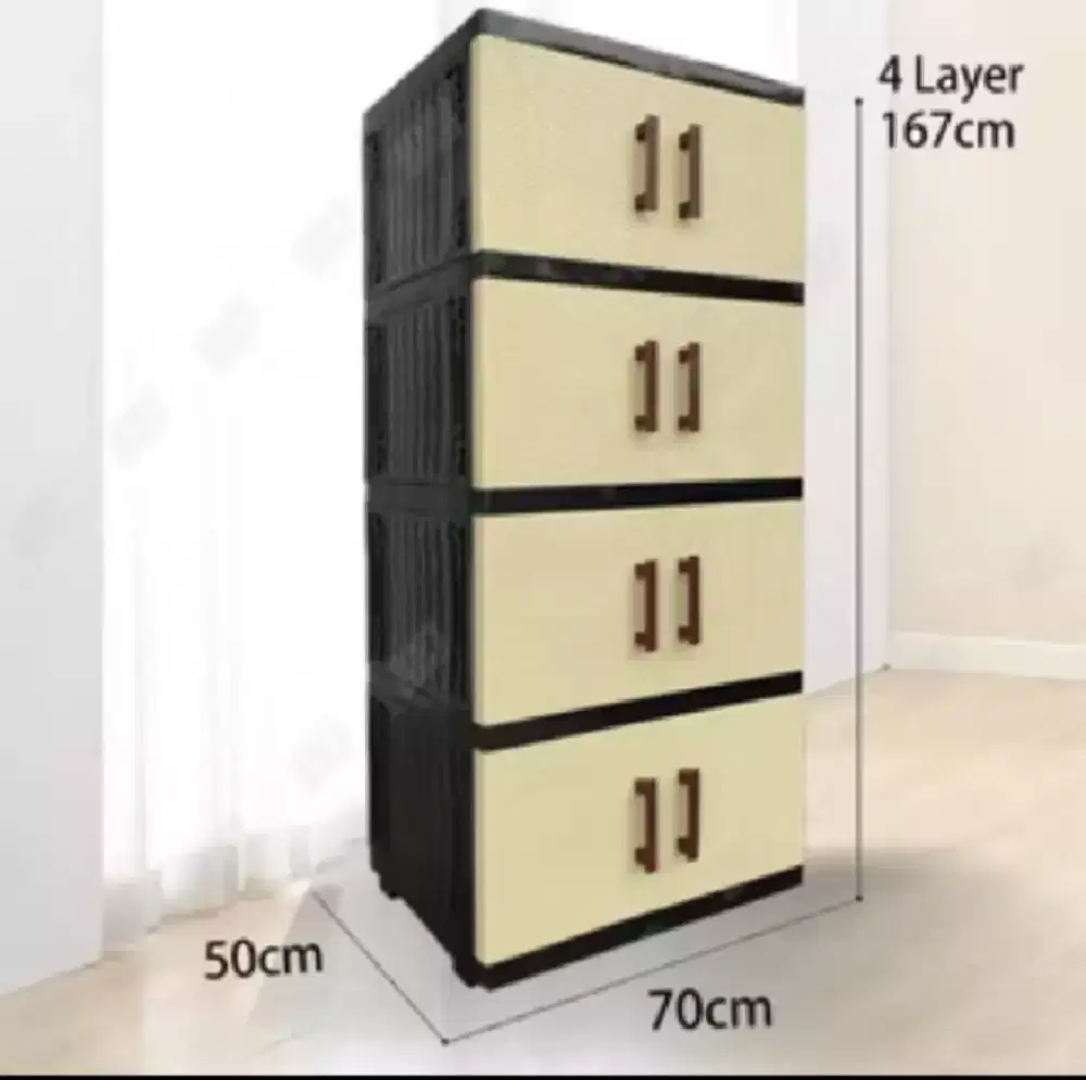 Lemari plastik cabinet 4 susun