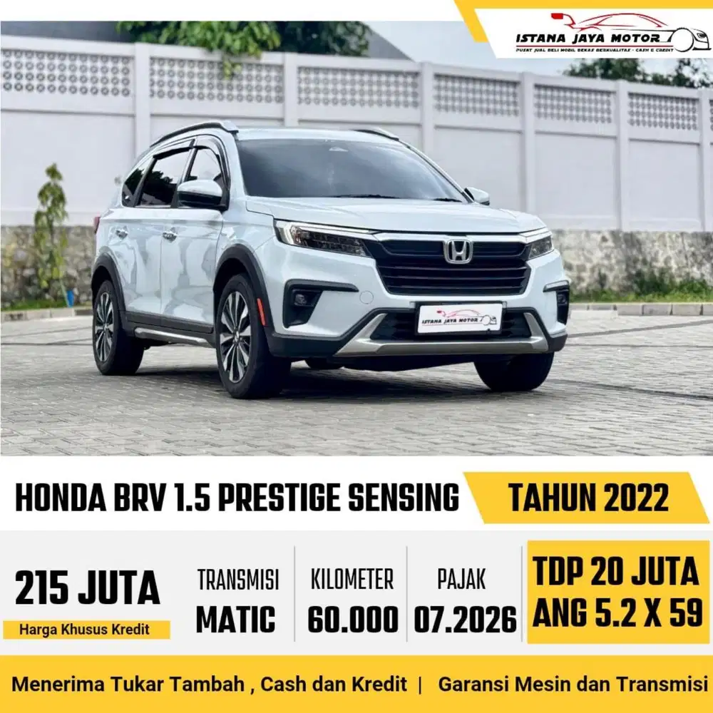 Honda BRV E Prestige sensing AT th 2022 #istana jaya motor