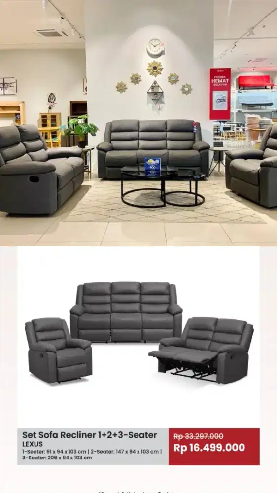 Sofa Set Recliner Lexus