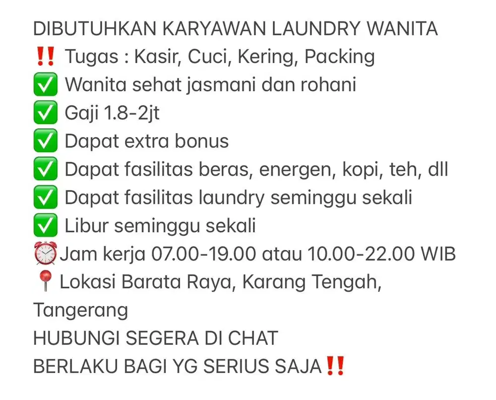 LOKER LAUNDRY WANITA