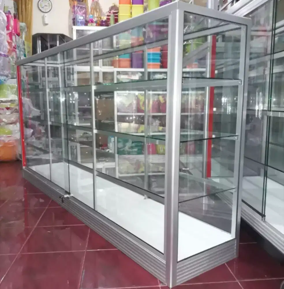Di Jual Etalase 2M Perlengkapan Usaha || Kaca full 5mm