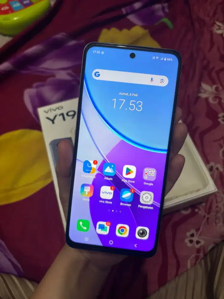 Vivo y19s pro ram 6+6/128 like new fullset