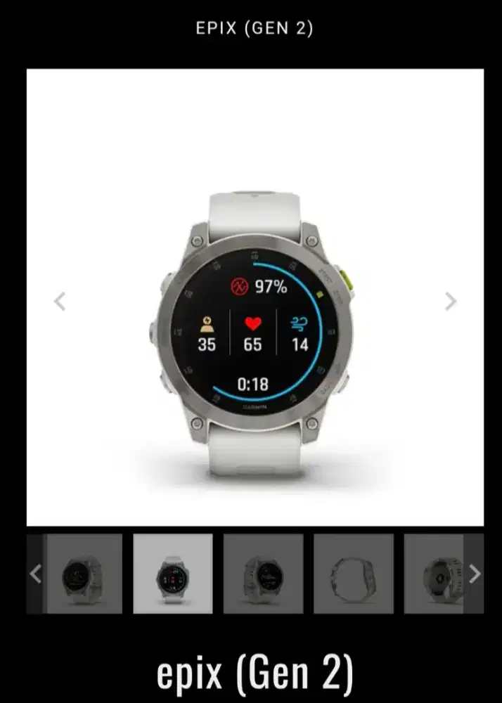 FOR SALE - Garmin Epix Shapphire Titanium - White