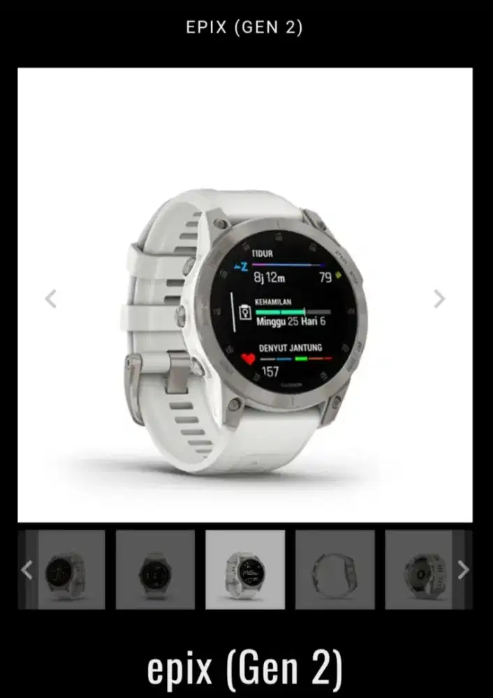 SALE - Garmin Epix Shapphire Titanium - White