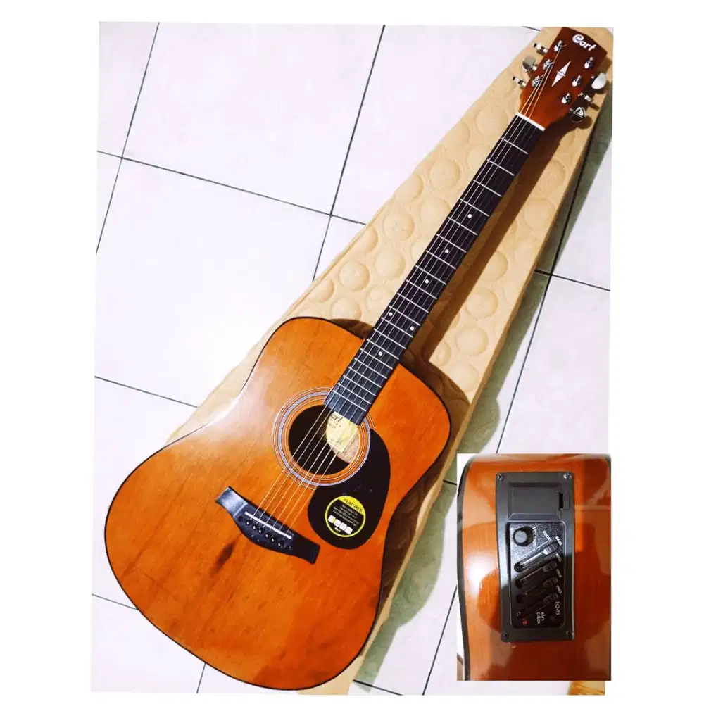 GITAR AKUSTIK BROWN GLOSSY KONDISI BARU
