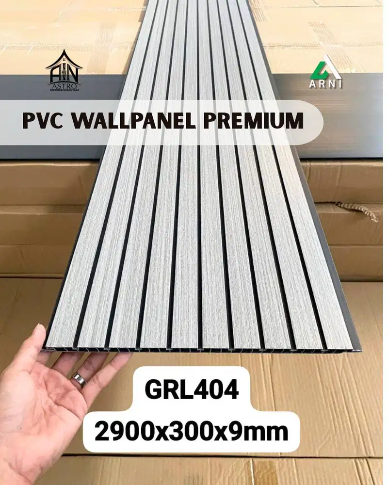 [NAYA] 3D PVC Wallpanel Motif Kayu dan Warna Solid 2,9 Meter - Mudah d