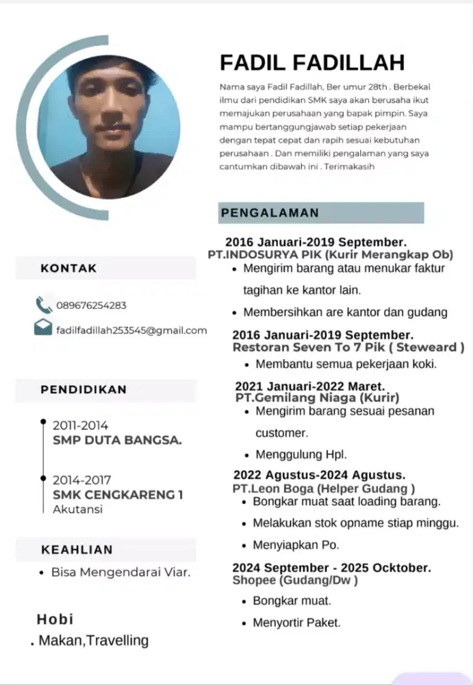Cari pekerjaan pengalaman sesuai descripsi