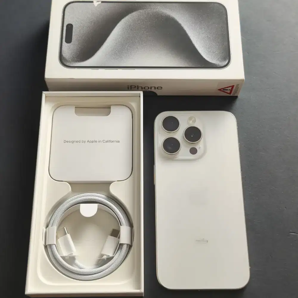 IPHONE 15 PRO 512GB WHITE TITANIUM GARANSI RESMI