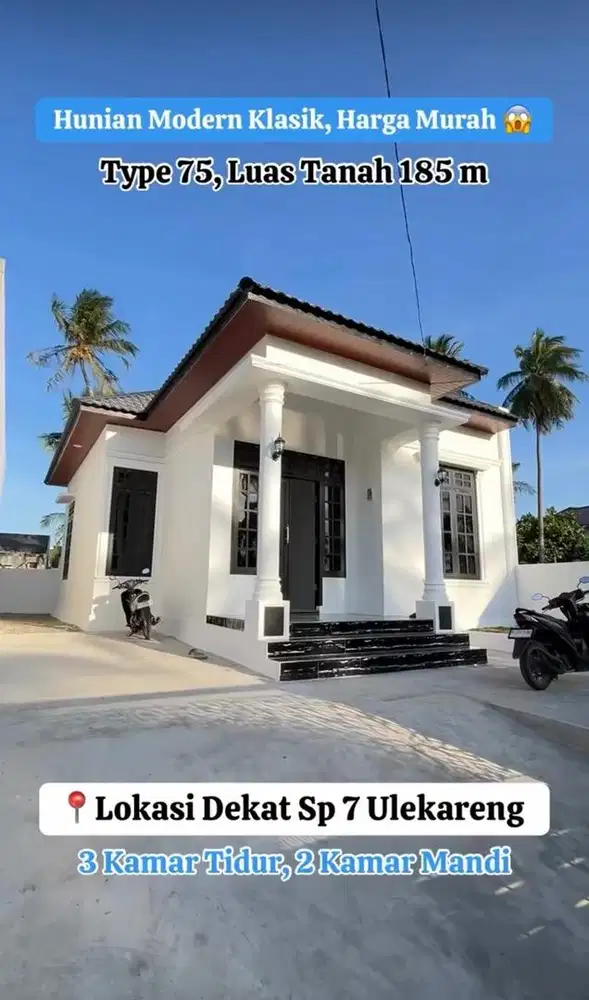 Rmh minimalis siap huni type 75/185.M.gampong lamgapang ule kareng