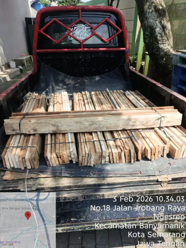 Papan kayu keras ex pallet u paking ekspedisinan