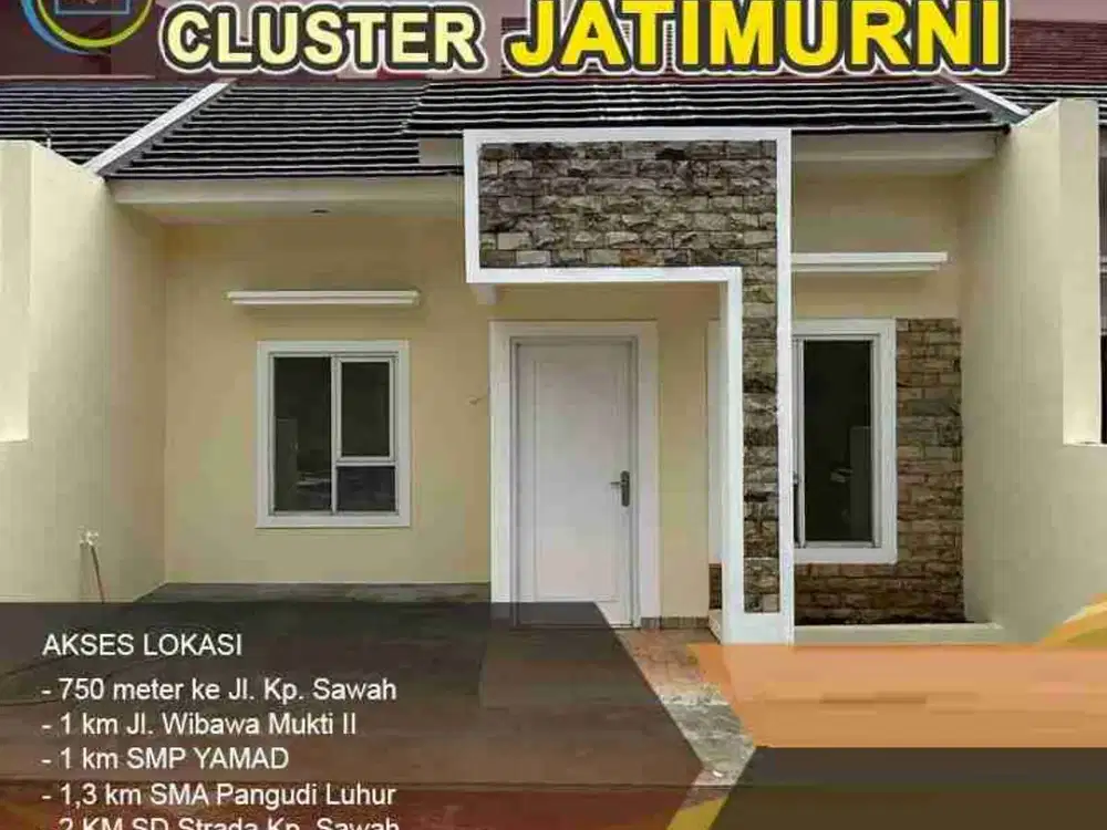 Rumah Baru Siap Huni Di Jatimurni Pondok Melati Kota Bekasi (Aps) Cluster Murah