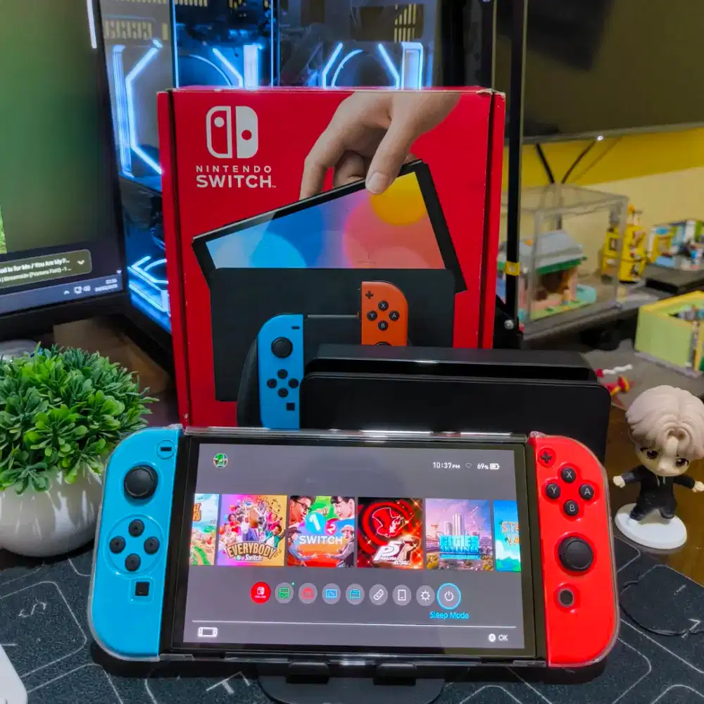 NINTENDO SWITCH OLED ATMOSPHERE DUAL BOOT FULL GAMES MULUS TH 2025