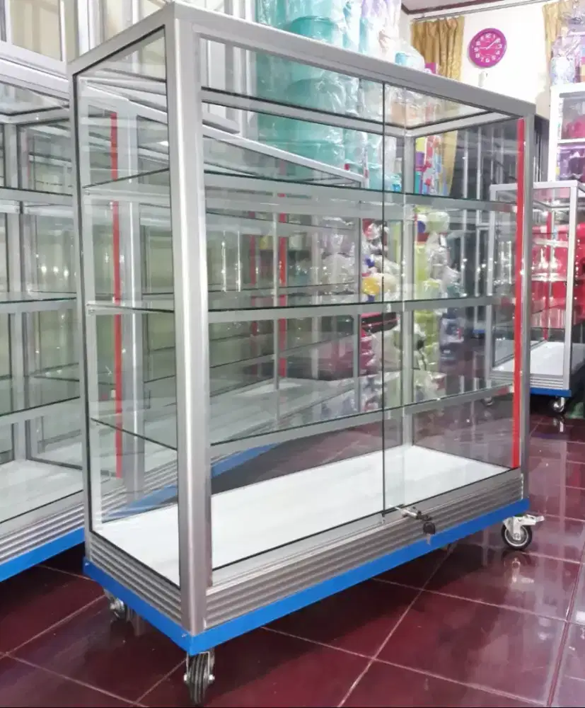 Di Jual Etalase Baru 1Mx1M || Pakai RODA BESAR & Kunci