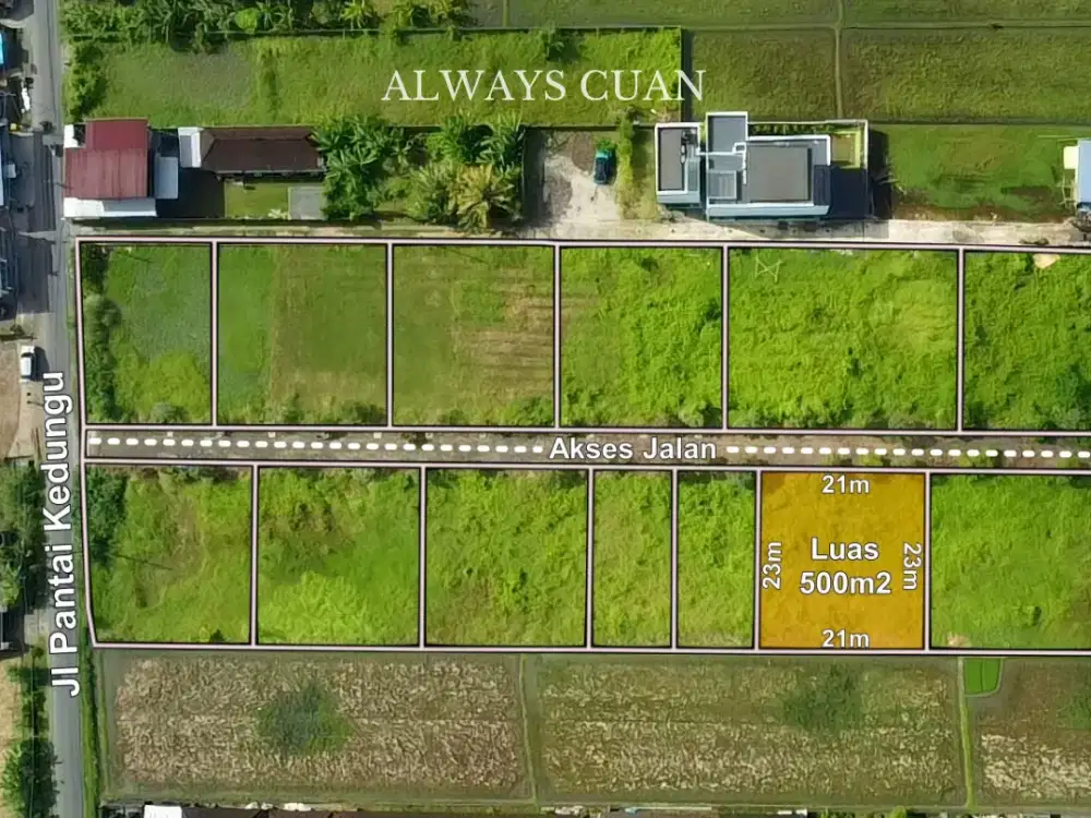 Tanah Datar Siap Bangun Dekat Akses Ke Pantai