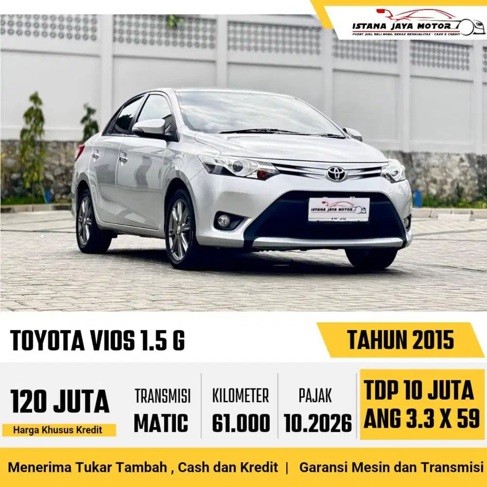 Toyota Vios G AT th 2015 #istana jaya motor
