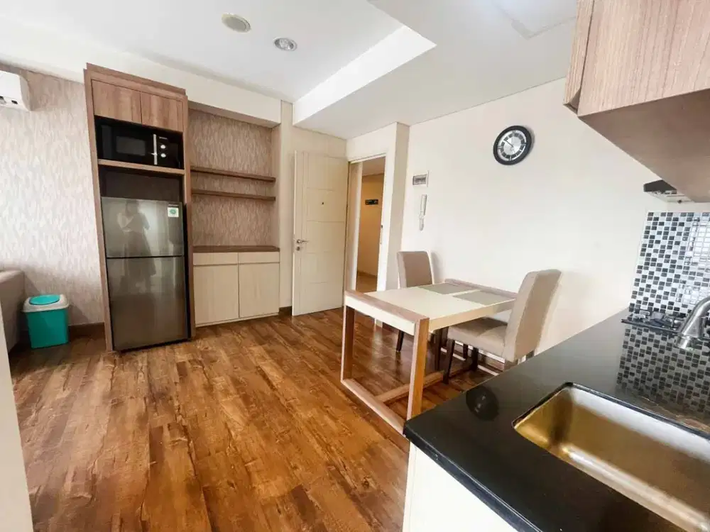 Jual Apartemen Trivium Terrace Lippo Cikarang - 2BR Full Furnished, View City, Harga 550 Juta