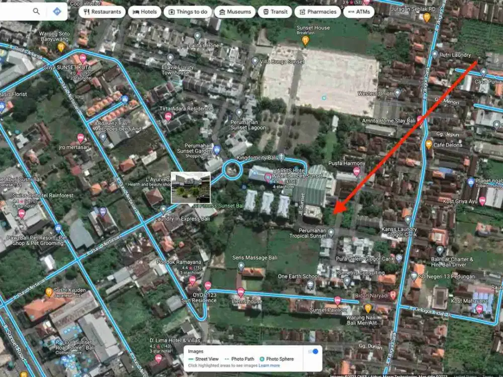 Tanah Kawasan Perumahan Elit Lingkungan Hotel Di Sunset Road