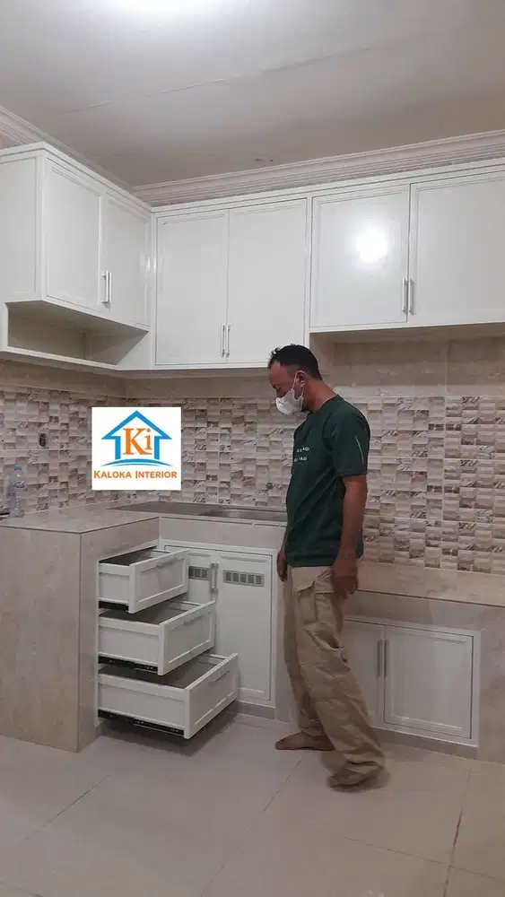 Jual Kitchen Set Aluminium Minimalis Surabaya Kaloka Interior
