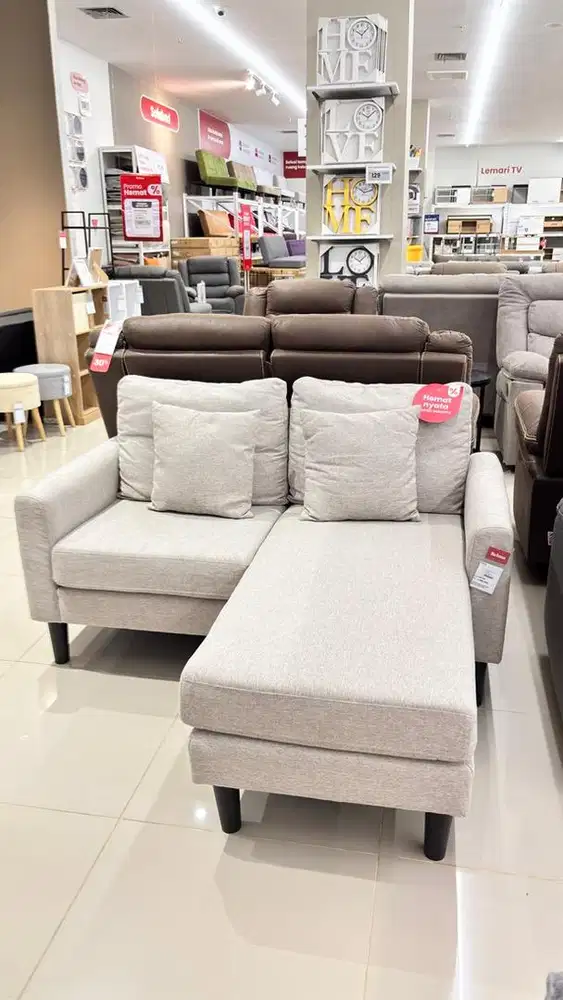 TAVOR SOFA 2S W/OTTOMAN GREY