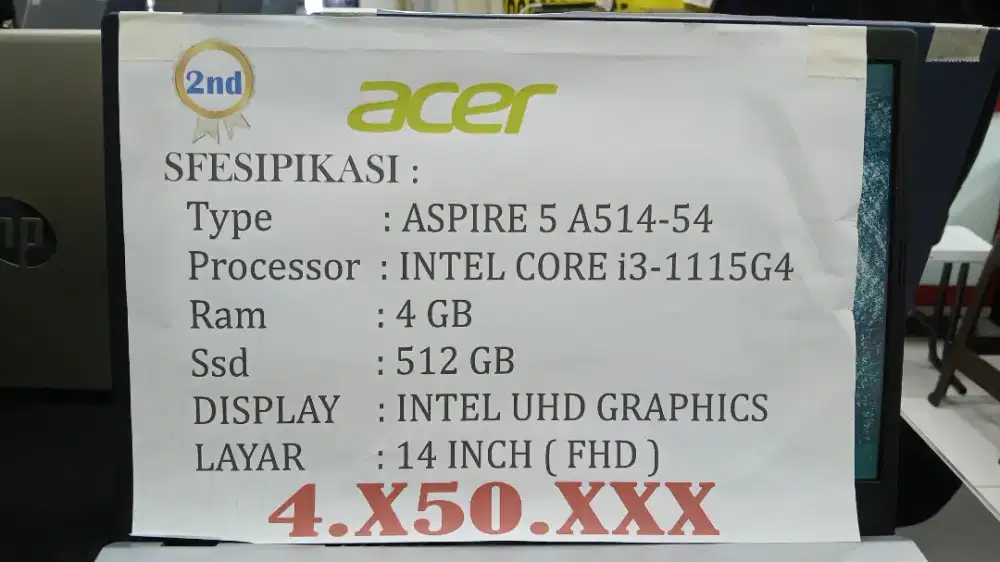 [PROMO RAMADHAN] ACER ASPIRE 5 INTEL CORE i3-1115G4 RAM 4GB SSD 512GB