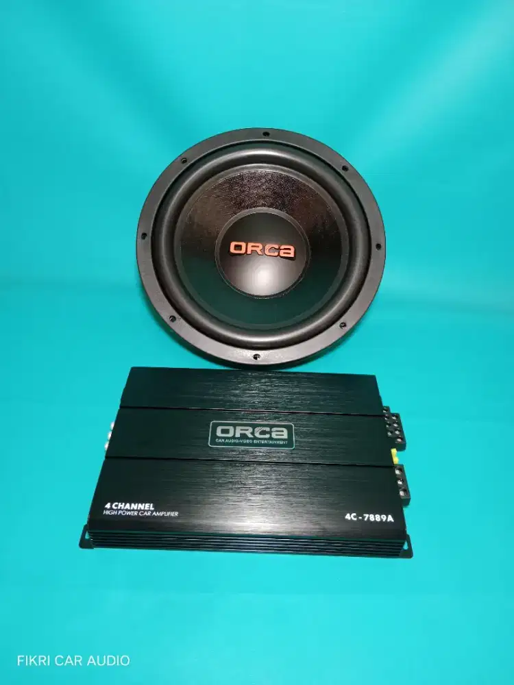 Ples Pasang Power ORCA 4C-7889A 4Chnnel & Subwoofer ORCA RC-1268WF 12