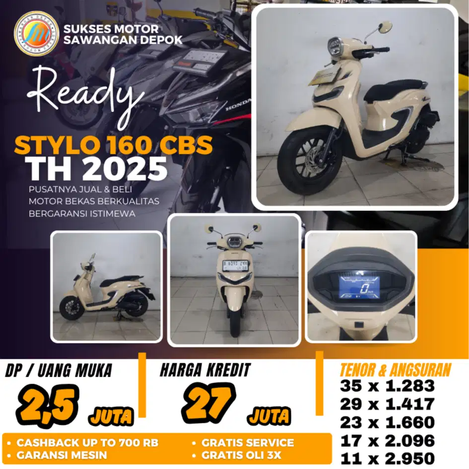 DP 400 BERGARANSI HONDA GENIO CBS TH 2021 UNIT MULUS BISA KREDIT