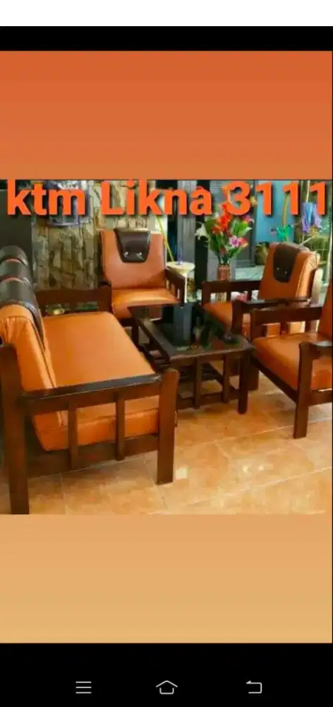 Kursi tamu kayu type 3111 + meja