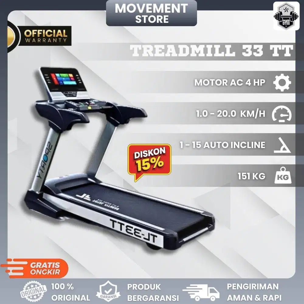 Jual Tradmill Electrick TL 33 TT Treadmill Commercial Premium Quality