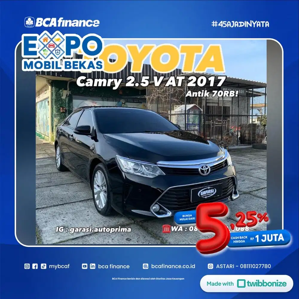 Camry V AT 2017 Antik Km70rb