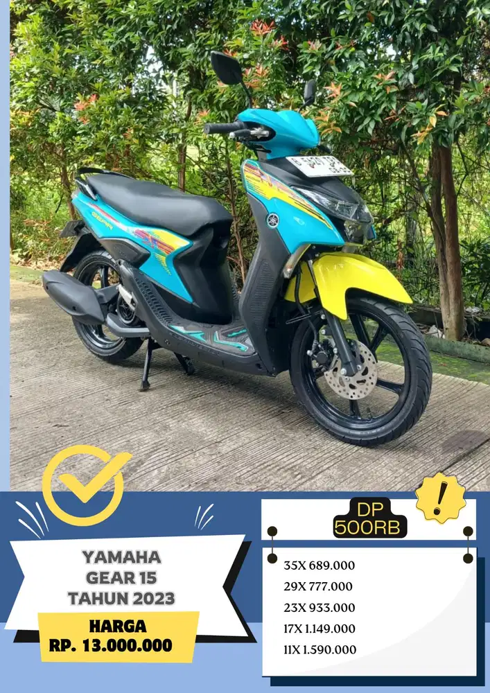 Dp 500rb Yamaha GEAR 125 TAHUN 2023 Siap Pakai