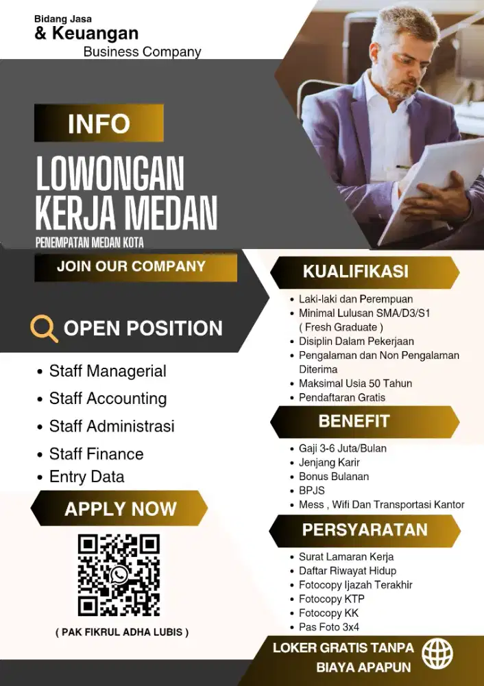 INFO LOWONGAN PEKERJAAN DAERAH MEDAN