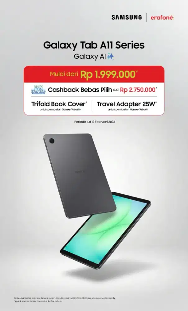 Samsung Galaxy Tab A11 free Travel Adapter