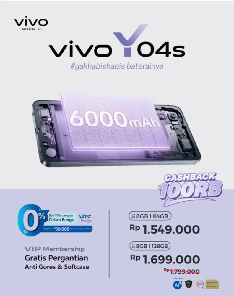 BARU VIVO Y04S Promo Bisa CHAS/KREDIT CICILAN