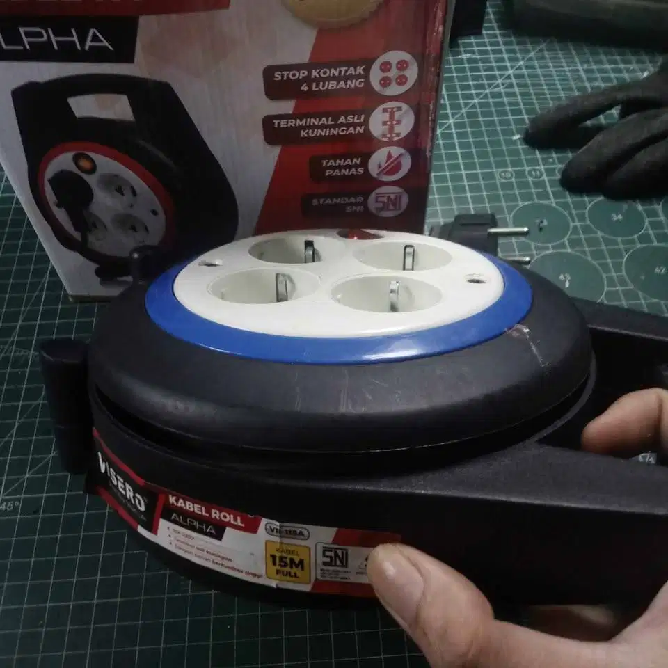 stop kontak roll 15 meter second