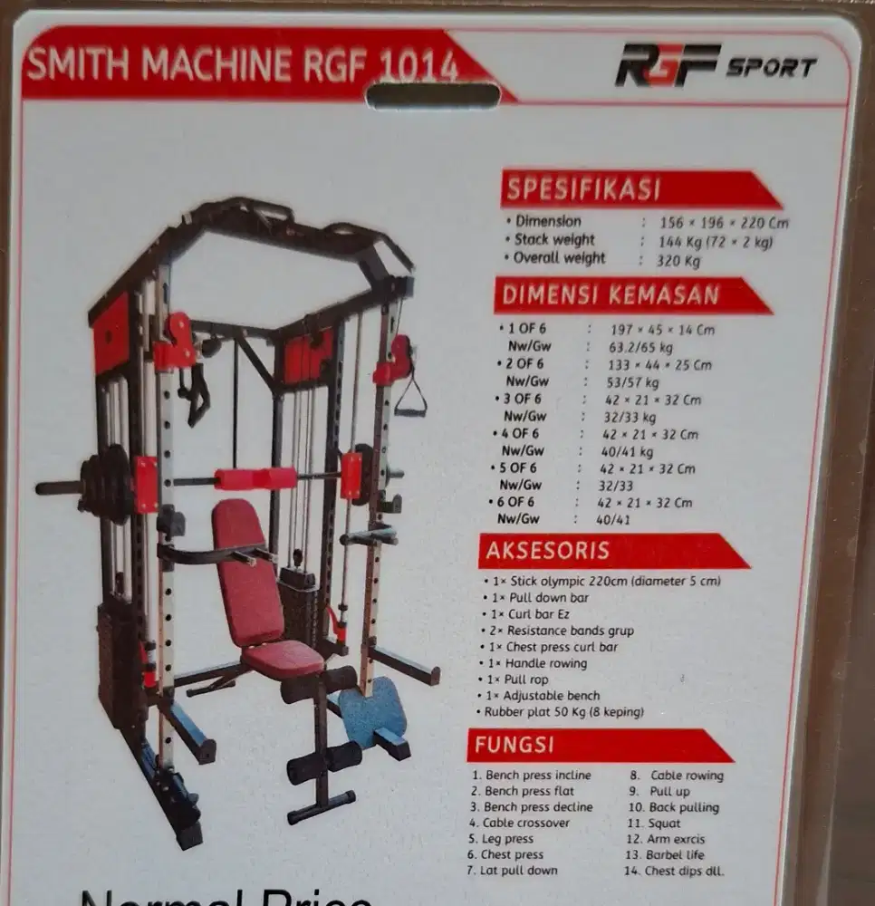 Alat gym power rak 1014