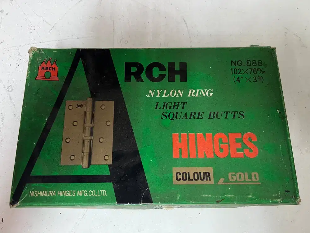 Engsel Pintu Nylon RCH Gold 4 inch - 9 pcs