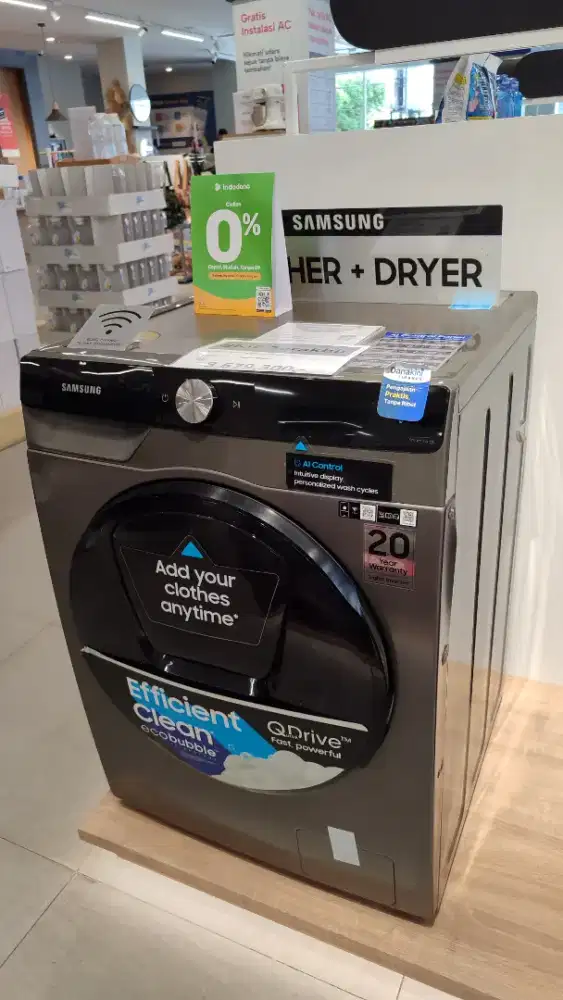 WASH AND DRY MESIN CUCI SAMSUNG